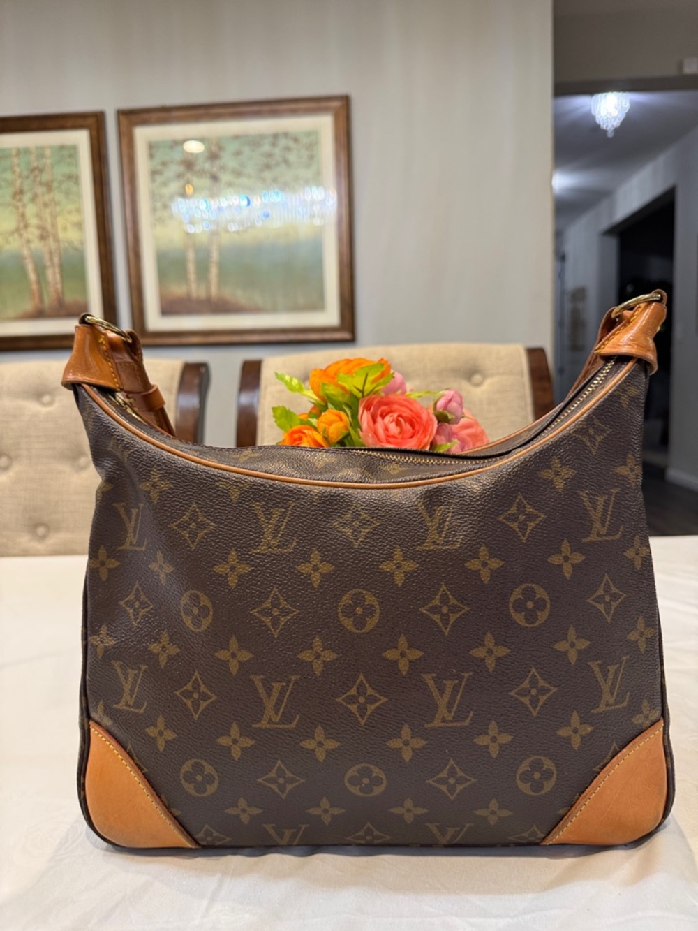 Authentic Louis Vuitton Monogram Boulogne Shoulder Bag - Picture 3 of 15